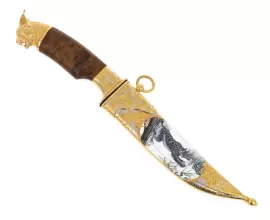 Нож "Рысь" с эмалями