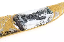 Нож "Рысь" с эмалями