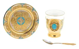 Кофейный набор с бирюзой, Златоуст