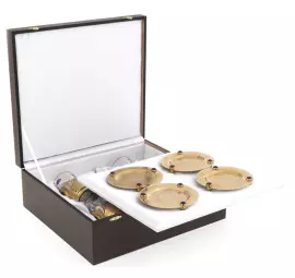 Чайный набор "Утро" на 4 персоны, с лазуритом, Златоуст