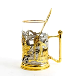 Cup holder "Oil production" with a spoon in a case