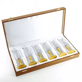 Набор для шампанского стойка и 6 хрустальных фужеров