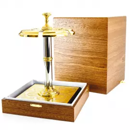 Набор для шампанского стойка и 6 хрустальных фужеров