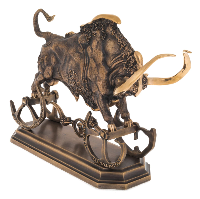 The author's bronze sculpture "Golden Calf"