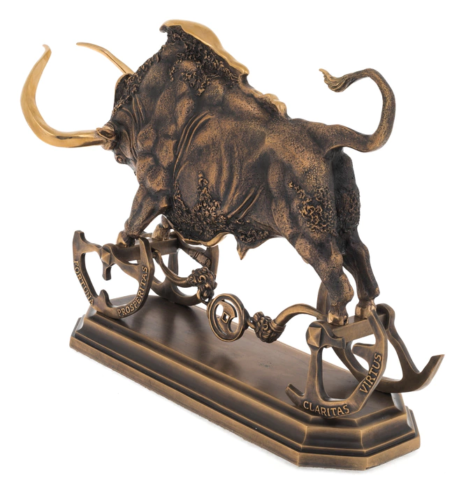 The author's bronze sculpture "Golden Calf"