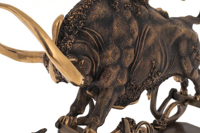 The author's bronze sculpture "Golden Calf"