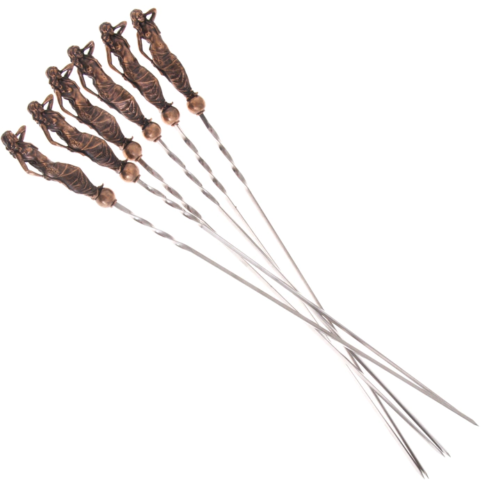 A set of original bronze skewers "Oriental beauties"