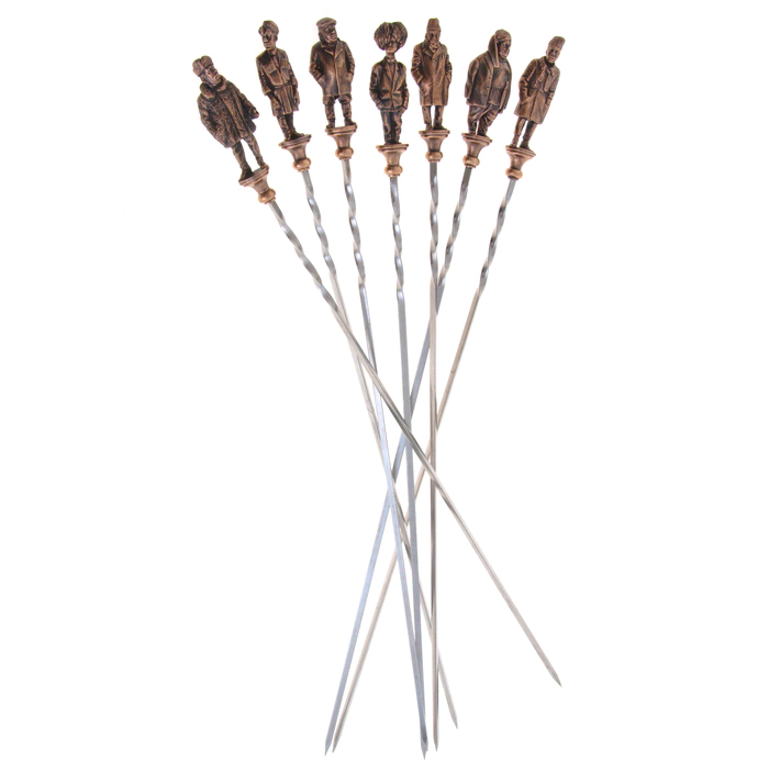 A set of original bronze skewers "Golden frames"