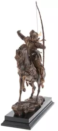 Авторская скульптура из бронзы "Самурай на коне"