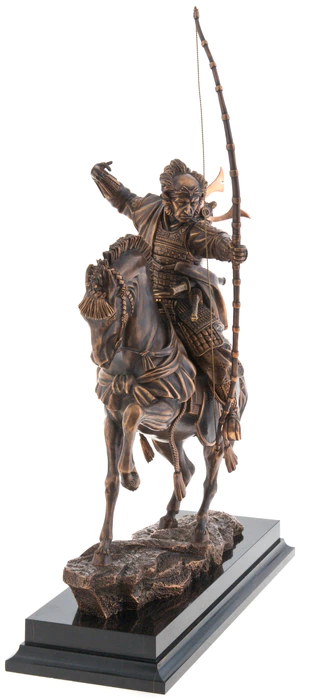 The author's bronze sculpture "Samurai on horseback"