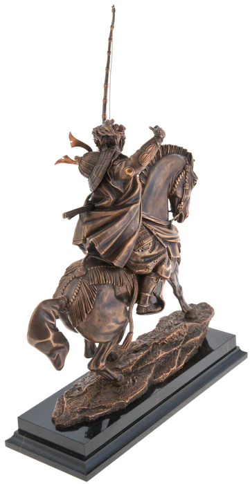 The author's bronze sculpture "Samurai on horseback"