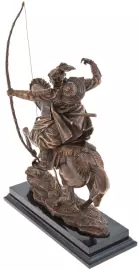 Авторская скульптура из бронзы "Самурай на коне"