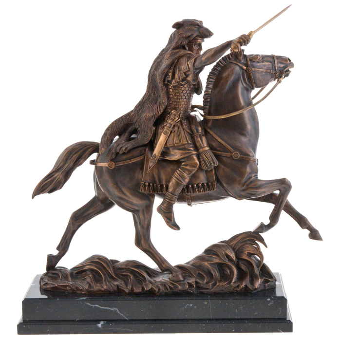 The author's bronze sculpture "Roman Warrior"
