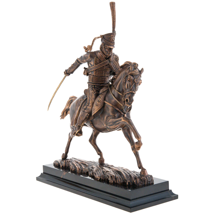 The author's bronze sculpture "Hussar on horseback"