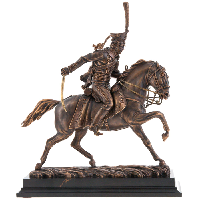 The author's bronze sculpture "Hussar on horseback"