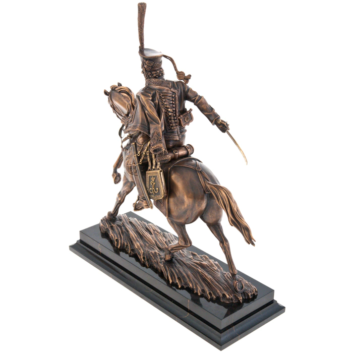The author's bronze sculpture "Hussar on horseback"