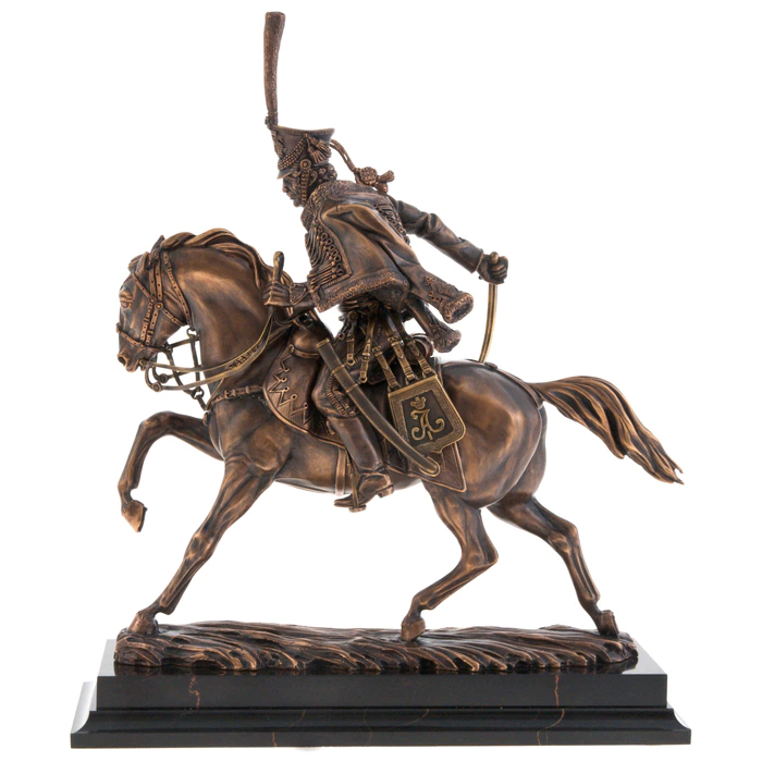 The author's bronze sculpture "Hussar on horseback"