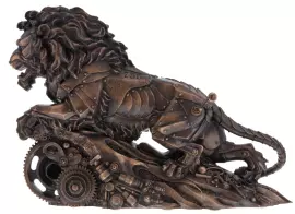 Авторская скульптура из бронзы "Механический лев. Стимпанк"