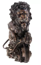 Авторская скульптура из бронзы "Механический лев. Стимпанк"