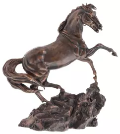 Авторская скульптура из бронзы "Конь на скале"