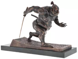 Авторская скульптура из бронзы "Борцы с мечами"