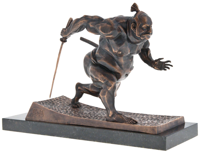 The author's bronze sculpture "Fighters with swords"