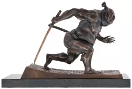 Авторская скульптура из бронзы "Борцы с мечами"