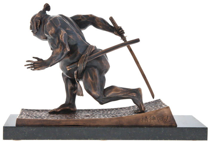 The author's bronze sculpture "Fighters with swords"