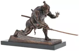 Авторская скульптура из бронзы "Борцы с мечами"