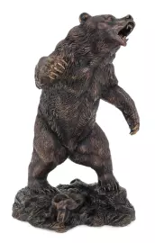 Авторская скульптура из бронзы "Медведь-шатун"