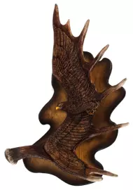 Панно "Орёл" из рога лося