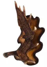 Панно "Орёл" из рога лося