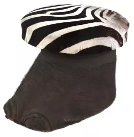 Zebra skin ottoman (2 pcs.)