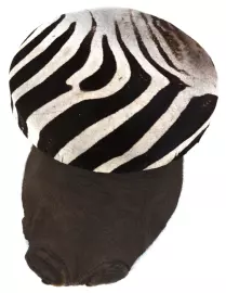 Zebra skin ottoman (2 pcs.)