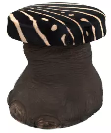 Zebra skin ottoman (2 pcs.)
