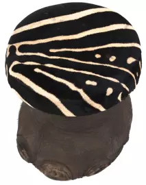 Zebra skin ottoman (2 pcs.)