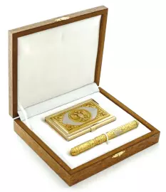 Businessman's kit (Prestige pen + Coat of Arms business card holder)
