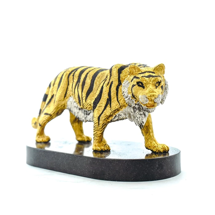 Tiger on a small stand (dolerite)