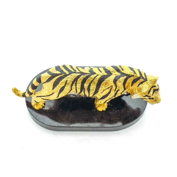 Tiger on a small stand (dolerite)