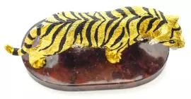 Тигр на подставке малый, яшма