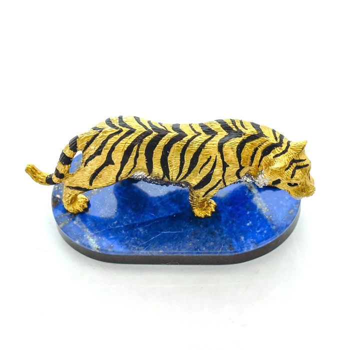 Tiger on a small stand (dolerite)