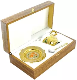 Набор кофейный "Красный цветок" на 1 персону