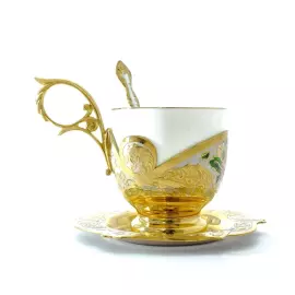 Набор кофейный "Красный цветок" на 1 персону