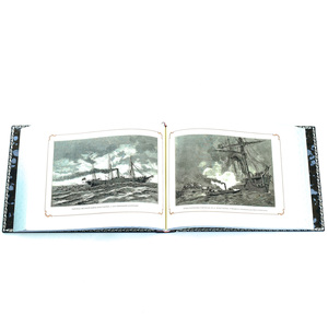 The leather-bound book "The Russian Military Fleet"