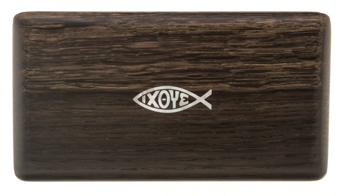 Business card holder "Fish" (stained oak)