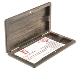 Визитница "Рыбка" мореный дуб