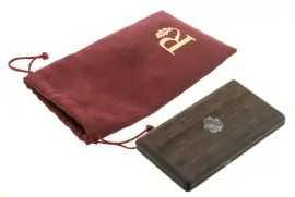 Визитница "Процветший крест" мореный дуб