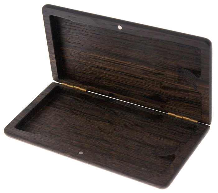 Business card holder "Flourishing Cross" (stained oak)