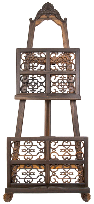 Stained oak easel