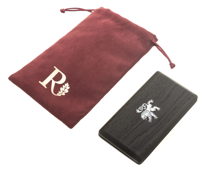 Business card holder "Heraldika" (stained oak)